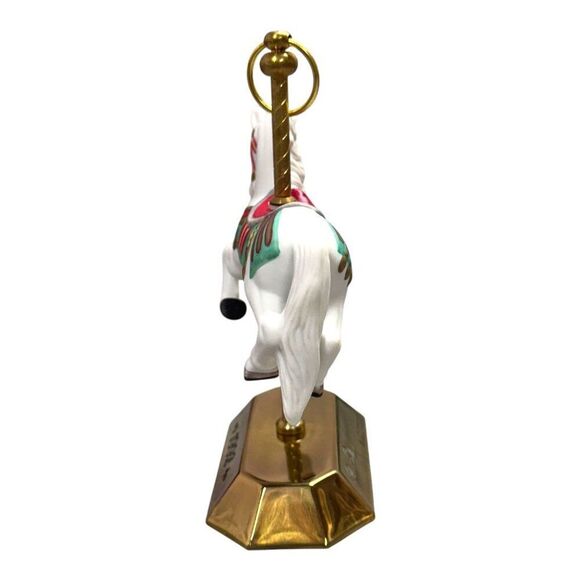 Hallmark Keepsake Ornament 1992 Tobin Fraley Fine Porcelain & Brass Carousel Hor - Picture 8 of 8